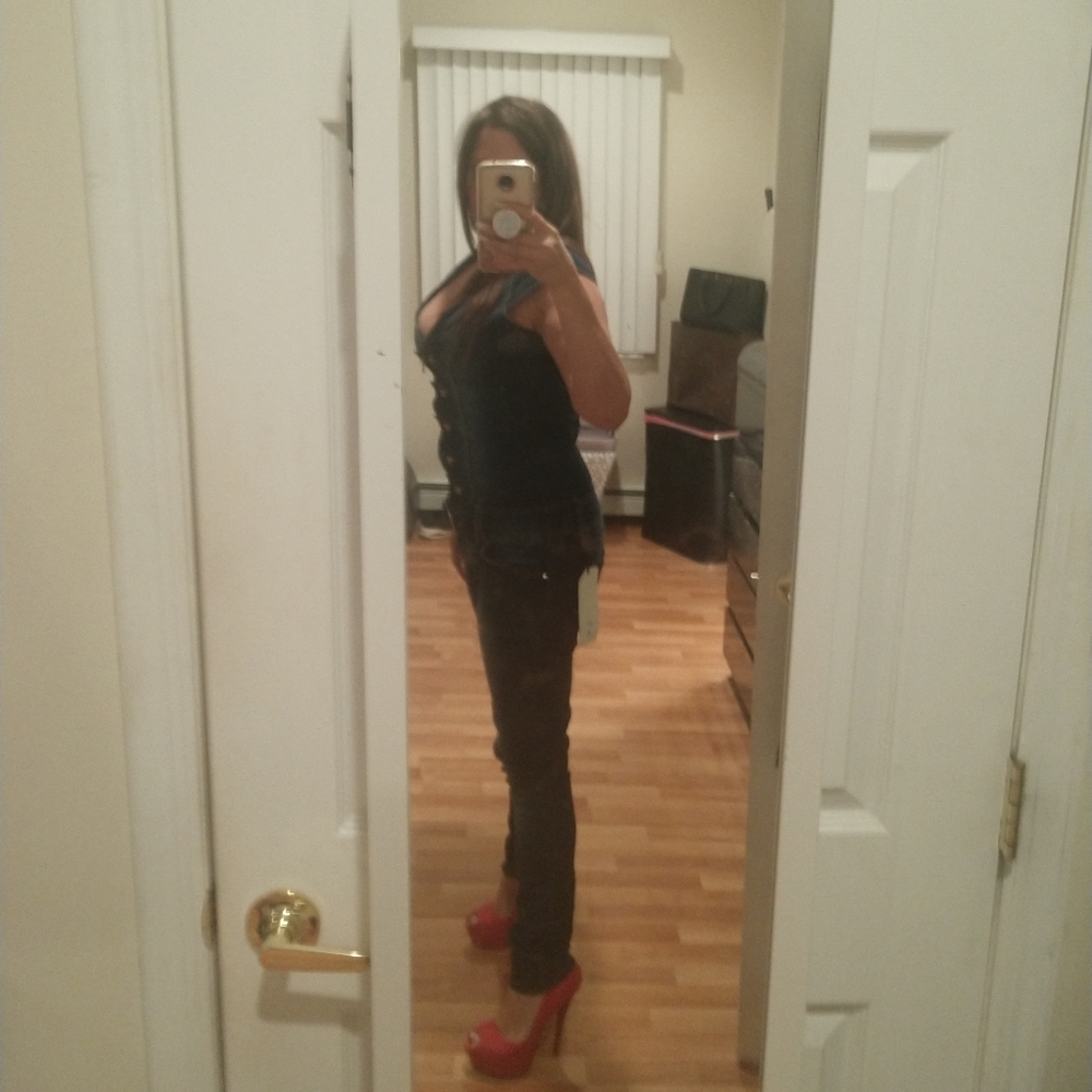 Denim stretch jumpsuit - Picture 2 of 10